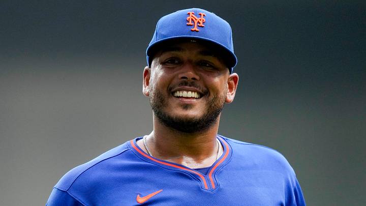 Jul 20, 2026; Milwaukee, Wisconsin, USA; New York Mets pitcher Freddy Peralta (51) prior to the game against the Milwaukee Brewers at American Family Field. Mandatory Credit: Jeff Hanisch-Imagn Images Jul 20, 2026; Milwaukee, Wisconsin, USA; New York Mets pitcher Freddy Peralta (51) prior to the game against the Milwaukee Brewers at American Family Field. Mandatory Credit: Jeff Hanisch-Imagn Images
