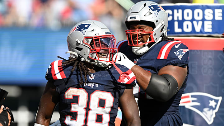 New England Patriots running back Rhamondre Stevenson.