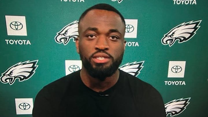 Eagles edge rusher Josh Uche. Eagles edge rusher Josh Uche.