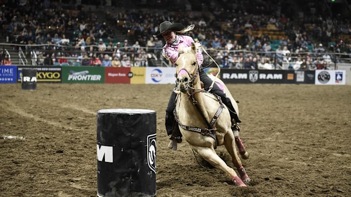 Barrel Racer at the National Western Stock Show and Rodeo Barrel Racer at the National Western Stock Show and Rodeo