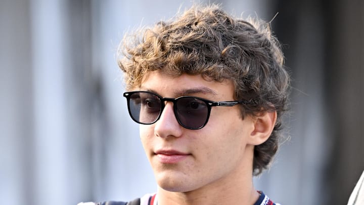 Oct 20, 2024; Austin, Texas, USA; Italian driver Andrea Kimi Antonelli walks through the track entrance before the 2024 Formula One US Grand Prix at Circuit of the Americas. Mandatory Credit: Jerome Miron-Imagn Images Oct 20, 2024; Austin, Texas, USA; Italian driver Andrea Kimi Antonelli walks through the track entrance before the 2024 Formula One US Grand Prix at Circuit of the Americas. Mandatory Credit: Jerome Miron-Imagn Images