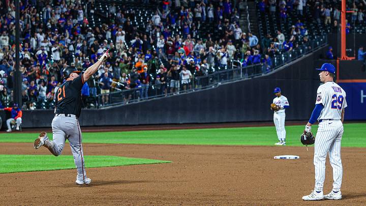 Pete Alonso’s 300th homer came at the expense of his former team. Pete Alonso’s 300th homer came at the expense of his former team.