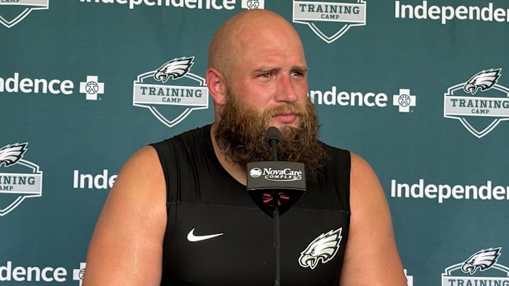 Lane Johnson talked about the dog days of training camp at age 35.