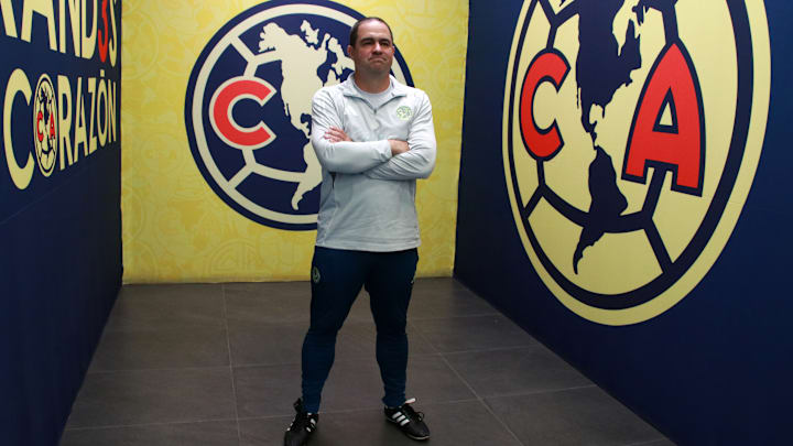 Press Conference Of André Jardine, Technical Director Of Club América, In Mexico City