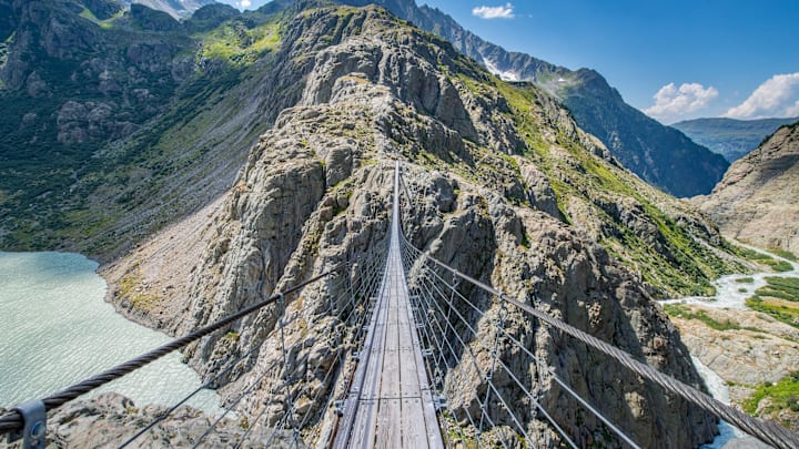 The Trift Glacier Hike in Switzerland.