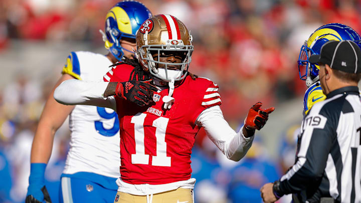 Jan 7, 2024; Santa Clara, California, USA; San Francisco 49ers wide receiver Brandon Aiyuk (11)