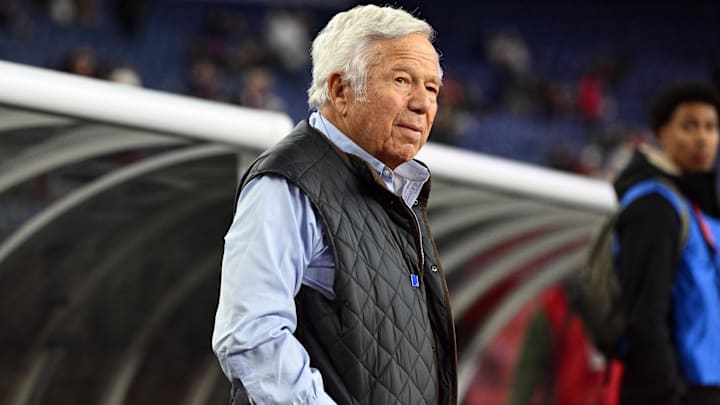 Nov 8, 2023; Foxborough, Massachusetts, USA; The owner of the New England Revolution, Robert Kraft,