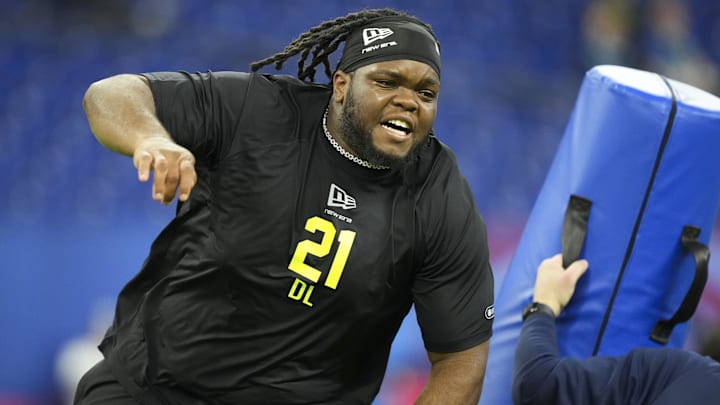 Ohio State defensive lineman Kayden McDonald during the NFL Scouting Combine at Lucas Oil Stadium. Ohio State defensive lineman Kayden McDonald during the NFL Scouting Combine at Lucas Oil Stadium.