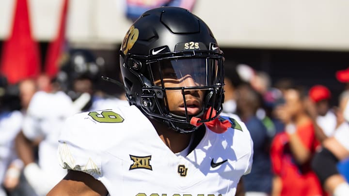Oct 19, 2024; Tucson, Arizona, USA; Colorado Buffaloes cornerback Ivan Yates (29) against the Arizona Wildcats at Arizona Stadium. Mandatory Credit: Mark J. Rebilas-Imagn Images