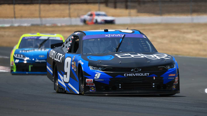 SONOMA, CALIFORNIA - JULY 11: Shane Van Gisbergen, driver of the #9 Quad Lock Chevrolet, drives during qualifying for the NASCAR Xfinity Series Pit Boss/FoodMaxx 250 at Sonoma Raceway on July 11, 2025, in Sonoma, California. SONOMA, CALIFORNIA - JULY 11: Shane Van Gisbergen, driver of the #9 Quad Lock Chevrolet, drives during qualifying for the NASCAR Xfinity Series Pit Boss/FoodMaxx 250 at Sonoma Raceway on July 11, 2025, in Sonoma, California.