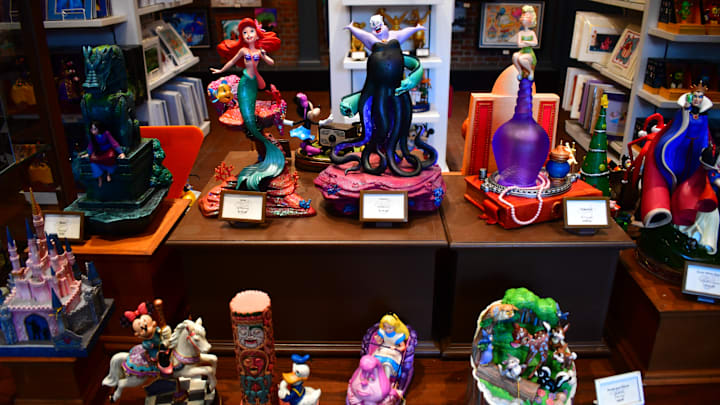 Figurines are on display at the Animation Shop at Epcot. Photo Credit: Brian Miller