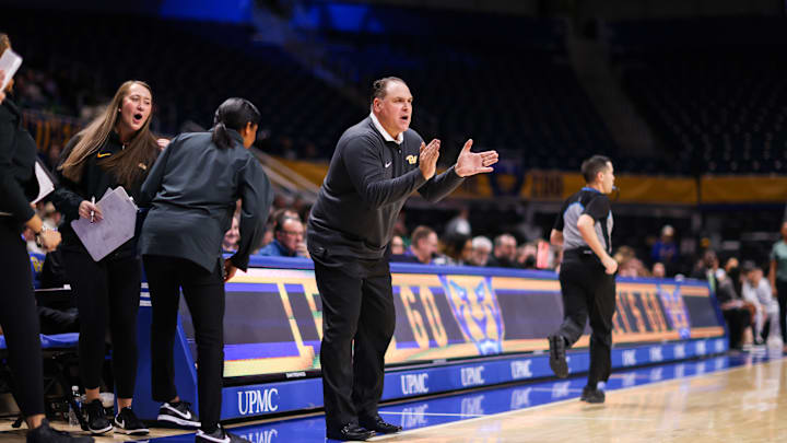 Pitt Women's Basketball head coach Tory Verdi Pitt Women's Basketball head coach Tory Verdi