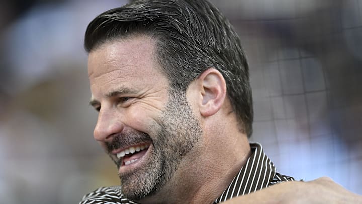 San Diego Padres CEO Erik Greupner looks on before a game against the Detroit Tigers at Petco Park on Sept. 4, 2024. San Diego Padres CEO Erik Greupner looks on before a game against the Detroit Tigers at Petco Park on Sept. 4, 2024.