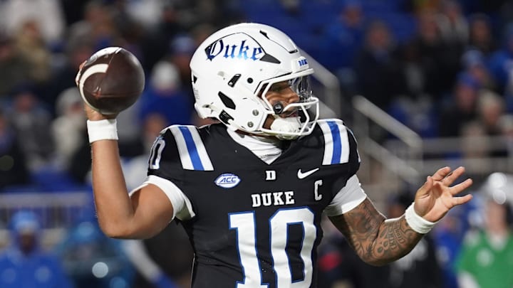 Wake Forest v Duke; Duke football quarterback Darian Mensah