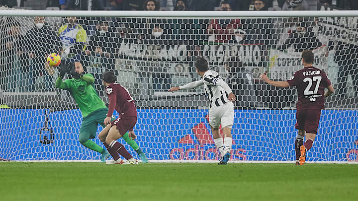 Azione di gioco di Juventus-Torino