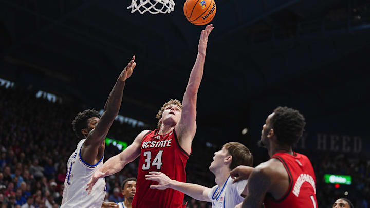 NC State basketball forward Ben Middlebrooks versus Kansas