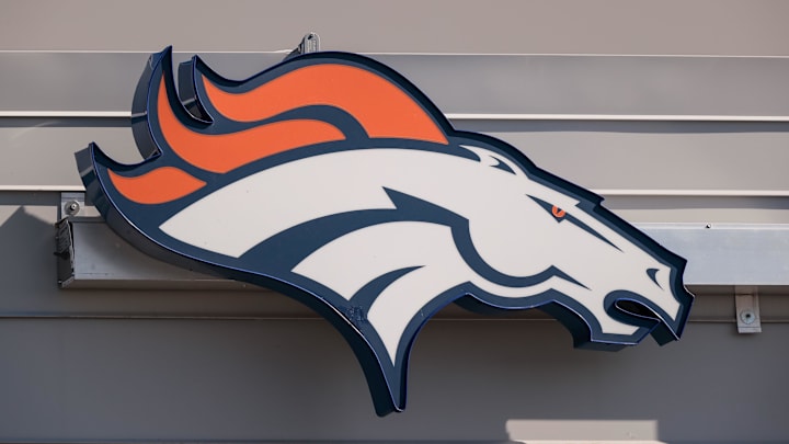 The Denver Broncos logo on Aug 27, 2020.