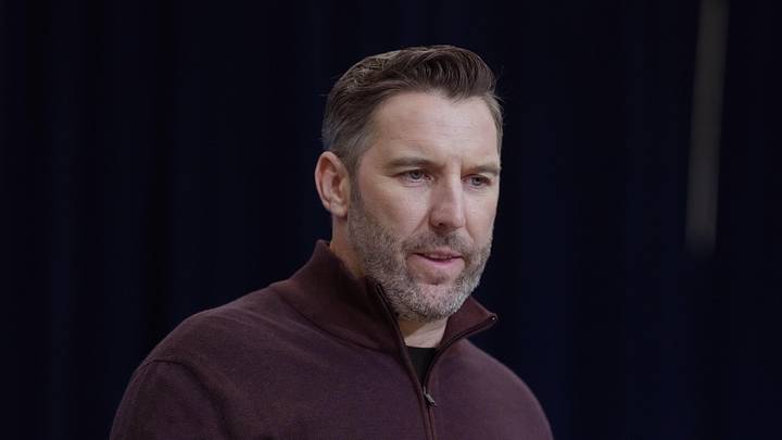 Washington Commanders general manager Adam Peters Mandatory Credit: Kirby Lee-Imagn Images