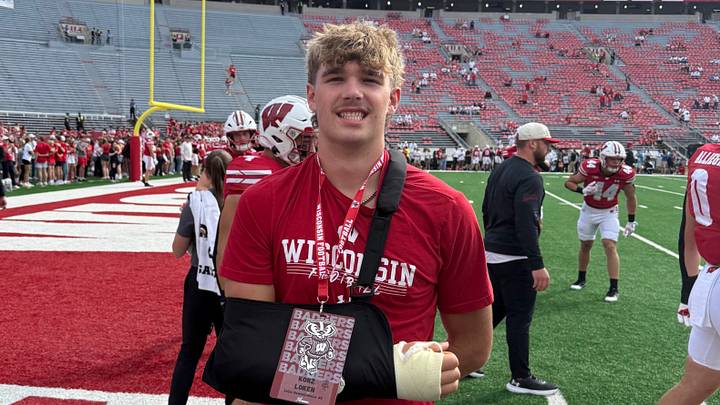 Wisconsin TE commit Korz Lorken. 