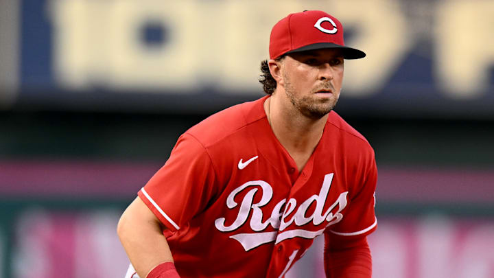 Cincinnati Reds infielder Kyle Farmer. Cincinnati Reds infielder Kyle Farmer.