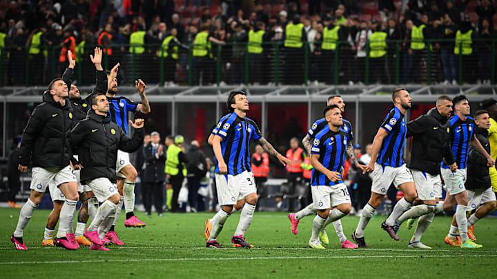 Esultanza nerazzurra