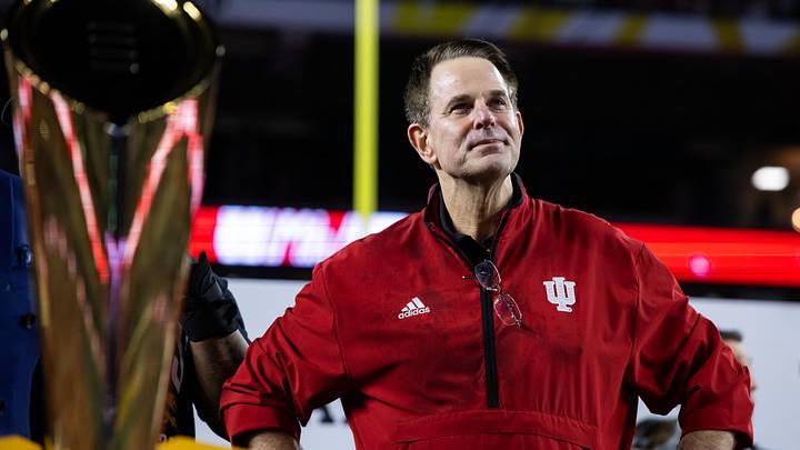 Jan 19, 2026; Miami Gardens, FL, USA; Indiana Hoosiers head coach Curt Cignetti after defeating the Miami Hurricanes in the College Football Playoff National Championship game at Hard Rock Stadium. Mandatory Credit: Mark J. Rebilas-Imagn Images