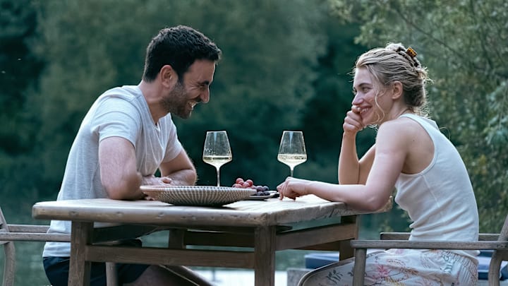 Brett Goldstein and Imogen Poots in "All of You," premiering in select theaters and on Apple TV+ September 26, 2025.