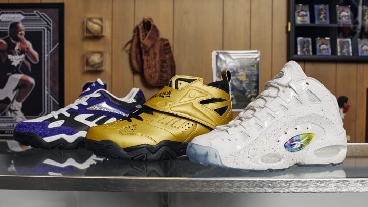 Emmitt Smith's Reebok sneakers.