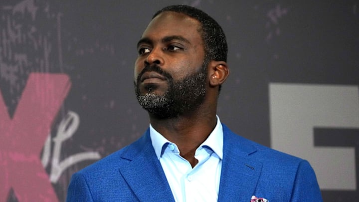 Feb 6, 2025; New Orleans, LA, USA; Michael Vick during Fox Sports media day at Ernest N. Morial Convention Center.