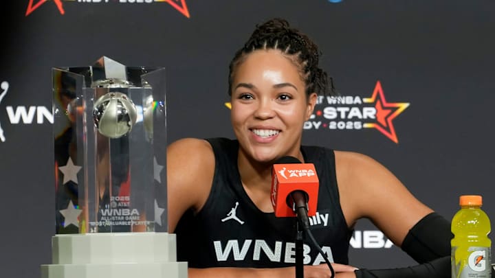 Napheesa Collier won the 2025 WNBA All-Star Game MVP award. Napheesa Collier won the 2025 WNBA All-Star Game MVP award.