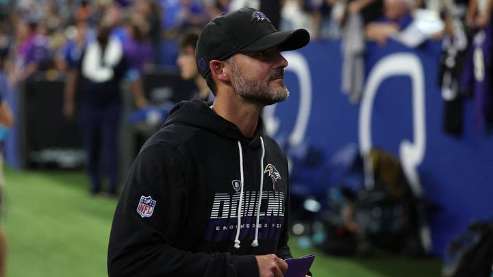 Sep 13, 2026; Indianapolis, Indiana, USA; Baltimore Ravens head coach Jesse Minter comes off the field after the game against the Indianapolis Colts at Lucas Oil Stadium. Mandatory Credit: Trevor Ruszkowski-Imagn Images Sep 13, 2026; Indianapolis, Indiana, USA; Baltimore Ravens head coach Jesse Minter comes off the field after the game against the Indianapolis Colts at Lucas Oil Stadium. Mandatory Credit: Trevor Ruszkowski-Imagn Images