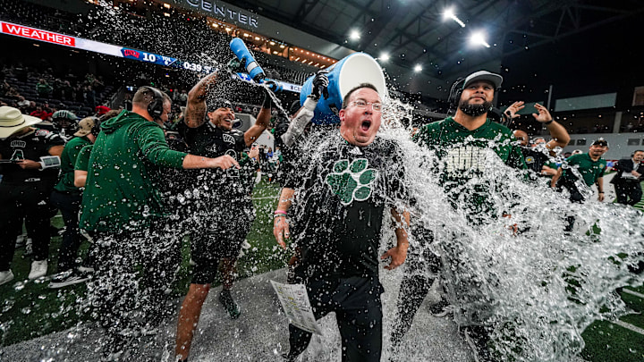 John Hauser led Ohio to a win in the Frisco Bowl as the interim coach then was promoted to the permanent job.