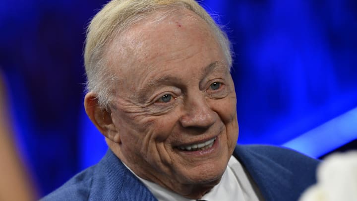 Dec 4, 2025; Detroit, Michigan, USA; Dallas Cowboys owner Jerry Jones before a game against the Detroit Lions at Ford Field.