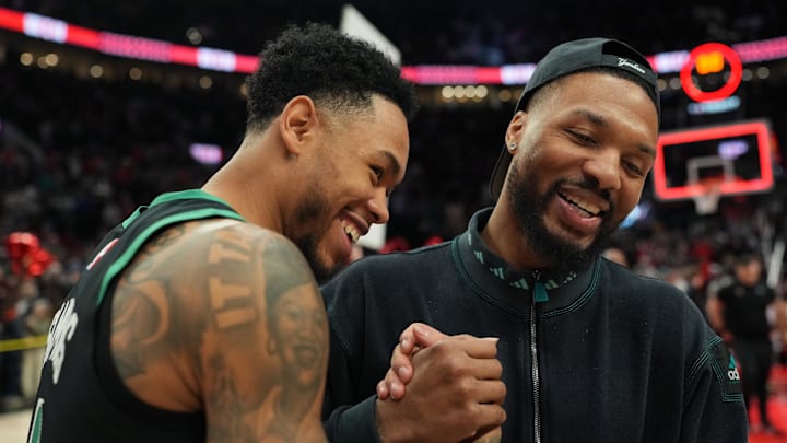 Portland Trail Blazers, Damian Lillard, Anfernee Simons Portland Trail Blazers, Damian Lillard, Anfernee Simons