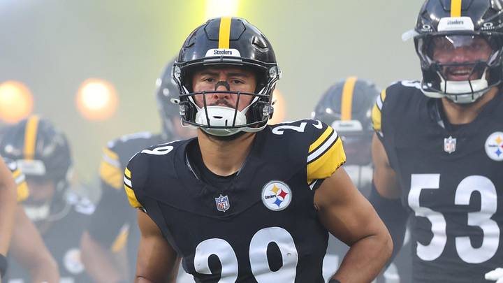 Aug 16, 2025; Pittsburgh, Pennsylvania, USA; Pittsburgh Steelers safety Sebastian Castro (29) and linebacker Eku Leota (53) take the field against the Tampa Bay Buccaneers at Acrisure Stadium. Mandatory Credit: Charles LeClaire-Imagn Images Aug 16, 2025; Pittsburgh, Pennsylvania, USA; Pittsburgh Steelers safety Sebastian Castro (29) and linebacker Eku Leota (53) take the field against the Tampa Bay Buccaneers at Acrisure Stadium. Mandatory Credit: Charles LeClaire-Imagn Images