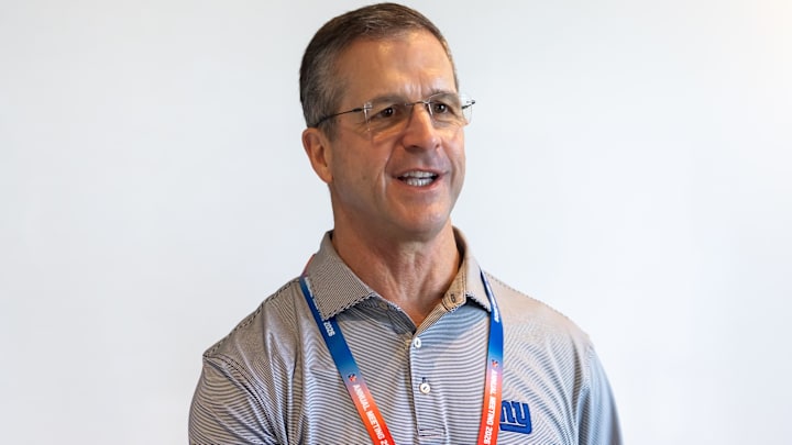 New York Giants - head coach John Harbaugh