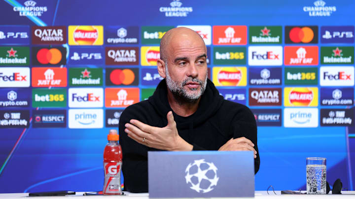 Manchester City Training And Press Conference - UEFA Champions League 2024/25 League Knockout