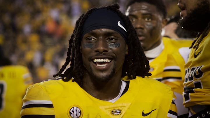 Missouri running back Nate Noel smiles on the side lines in the fourth quarter against the Vanderbilt Commodores. Missouri running back Nate Noel smiles on the side lines in the fourth quarter against the Vanderbilt Commodores.