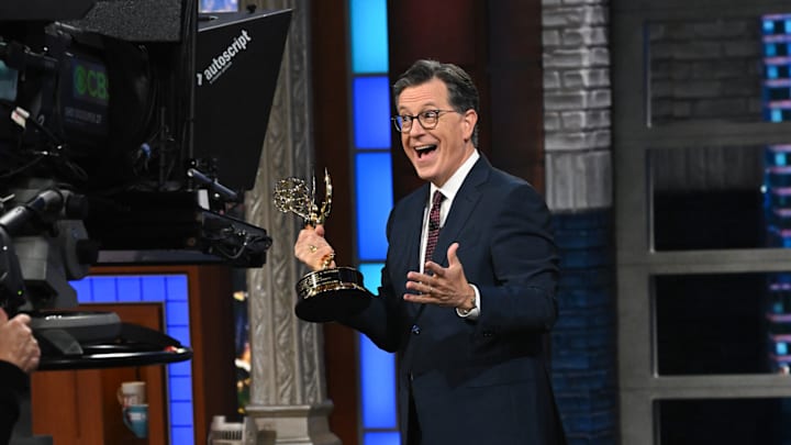 The Late Show with Stephen Colbert during Monday’s September 22, 2025 show. Photo: Scott Kowalchyk ©2025 CBS Broadcasting Inc. All Rights Reserved.