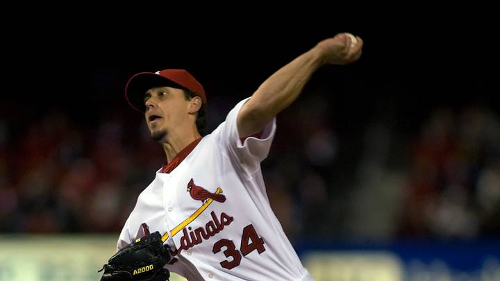 April 28, 2008; St, Louis, MO, USA;  St. Louis Cardinals relief pitcher Randy Flores (34) delivers a pitch in the seventh inning to a Cincinnati Reds batter at Busch Stadium. Cincinnati defeated St. Louis 4-3. Mandatory Credit: Jeff Curry-USA TODAY Sports