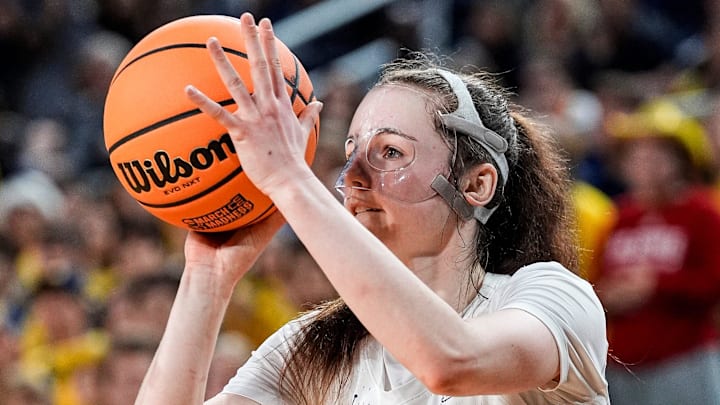 Michigan guard Syla Swords shooting will be the key to Michigan's game.