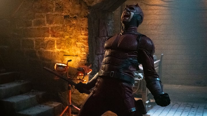 Daredevil/Matt Murdock (Charlie Cox) in Marvel Television's DAREDEVIL: BORN AGAIN, exclusively on Disney+. Photo by Giovanni Rufino. © 2025 MARVEL.