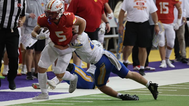 Kuemper Catholic scored a win in the Class 2A semifinals of the Iowa high school football playoffs.