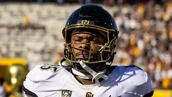 Then-Colorado Buffaloes defensive lineman Bishop Thomas (95) against the Arizona State Sun Devils at Mountain America Stadium.