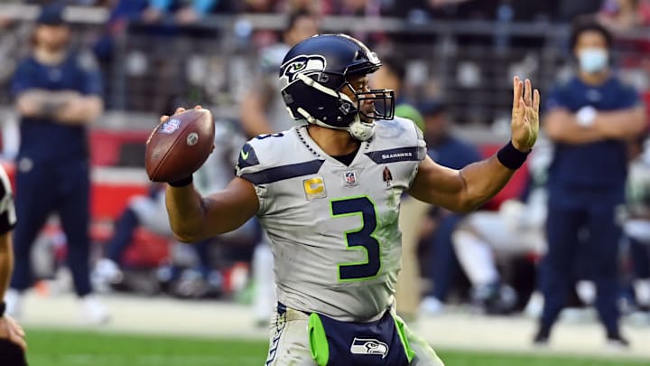 Russell Wilson with the Seattle Seahawks