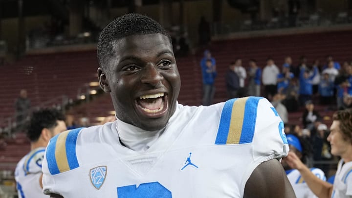 UCLA Bruins linebacker Oluwafemi Oladejo (2) after defeating the Stanford Cardinal 