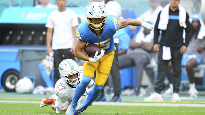 Los Angeles Chargers wide receiver Ladd McConkey. Los Angeles Chargers wide receiver Ladd McConkey.