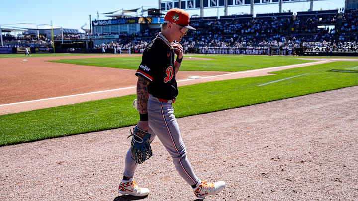 Detroit Tigers outfielder Max Clark walks off the field after warmups before the spring training game against the New York Yankees at George M. Steinbrenner Field in Tampa, Fla. on Saturday, Feb. 21, 2026. Detroit Tigers outfielder Max Clark walks off the field after warmups before the spring training game against the New York Yankees at George M. Steinbrenner Field in Tampa, Fla. on Saturday, Feb. 21, 2026.