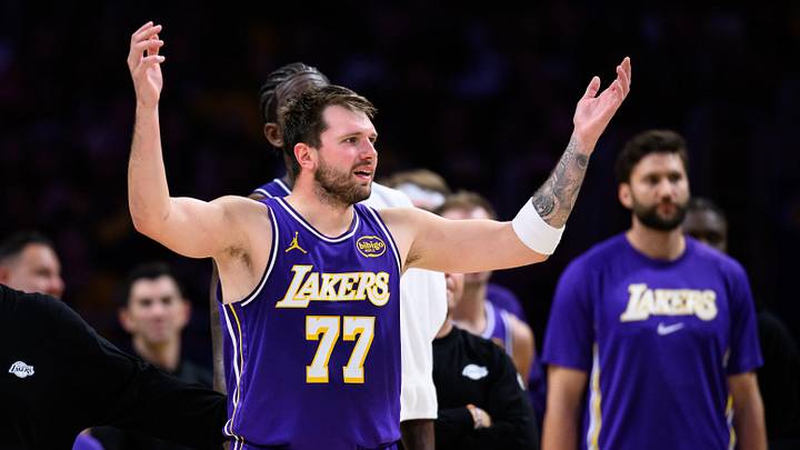 Los Angeles Lakers guard Luka Doncic. Los Angeles Lakers guard Luka Doncic.
