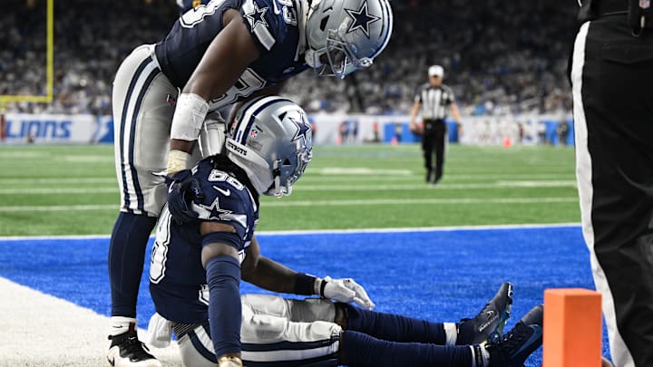 Dallas Cowboys wide receiver CeeDee Lamb is helped after suffering a concussion against the Detroit Lions at Ford Field. Dallas Cowboys wide receiver CeeDee Lamb is helped after suffering a concussion against the Detroit Lions at Ford Field.